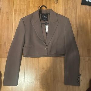 NWT Zara Cropped Blazer (Size XS)